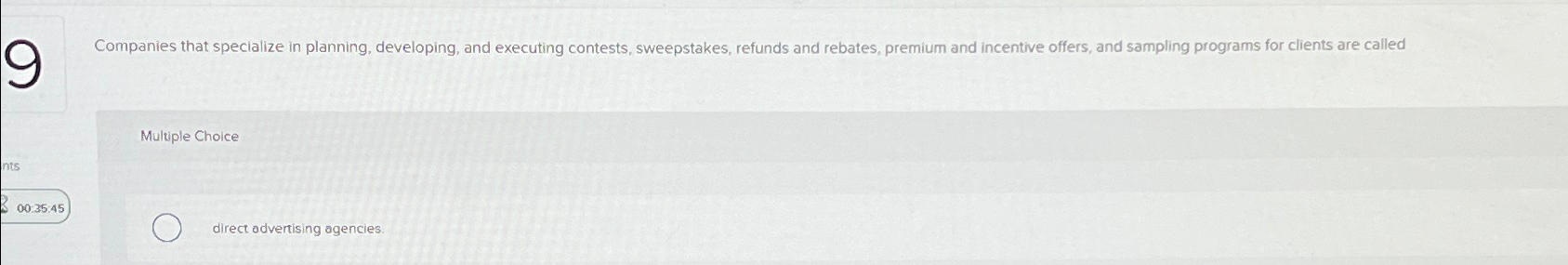  Companies that specialize in planning, developing, and executing contests, sweepstakes, refunds