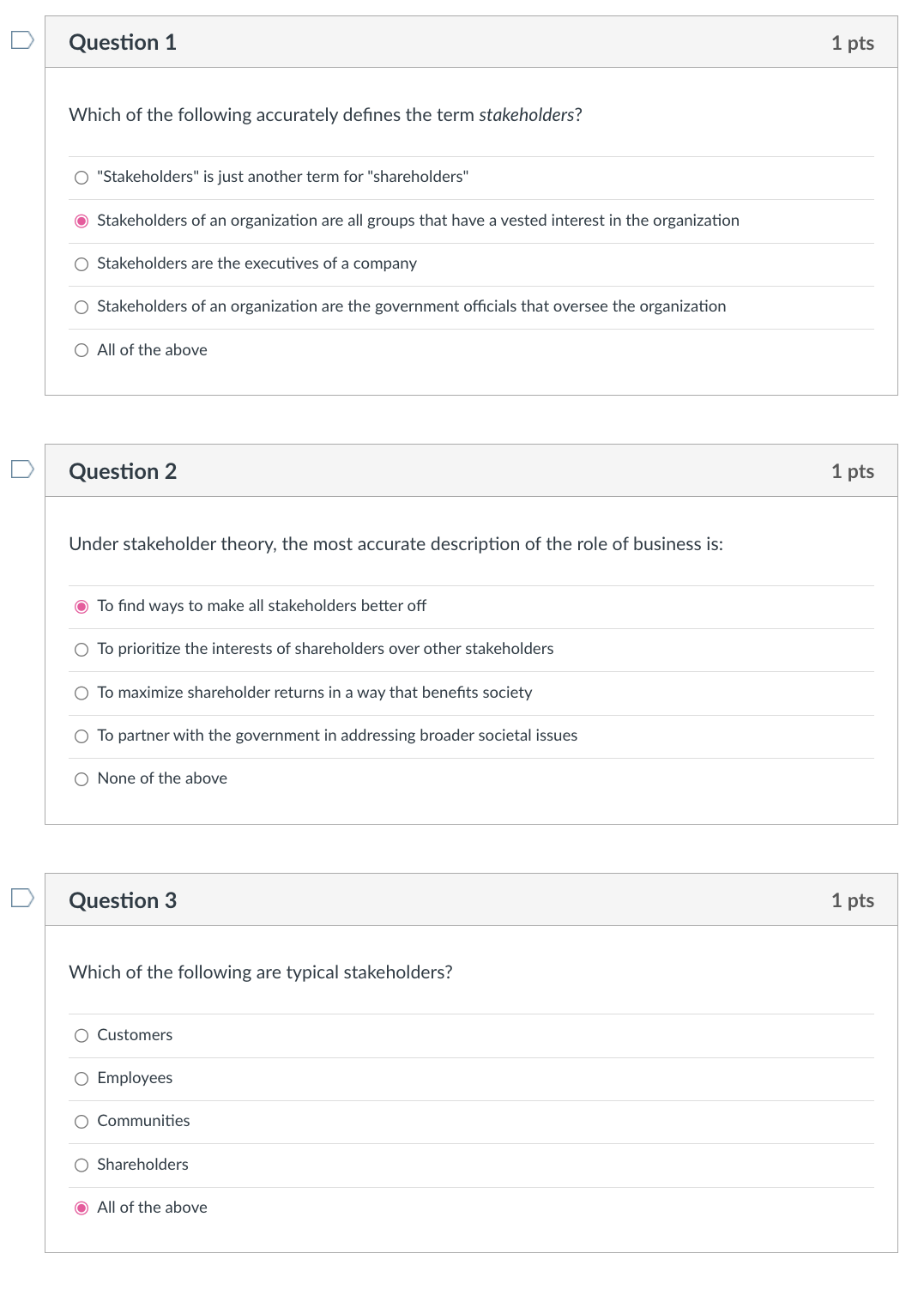 There is only one right answer to the questions. Please find the