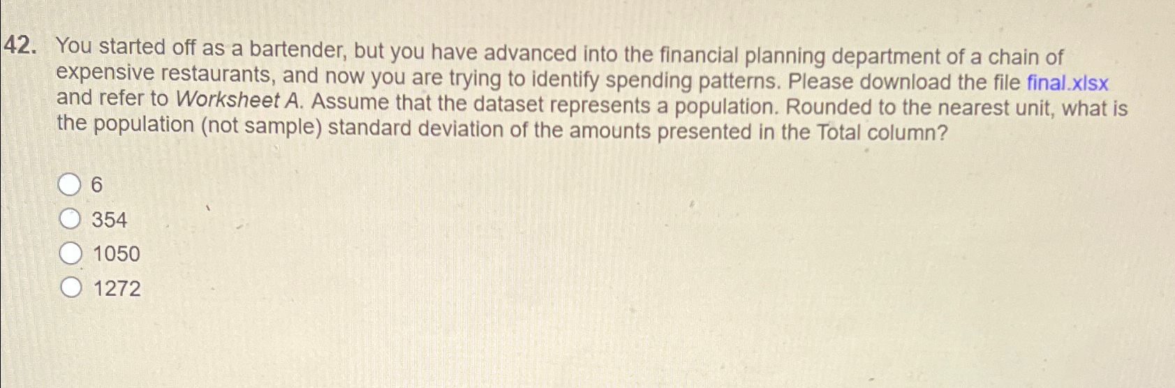  You started off as a bartender, but you have advanced into