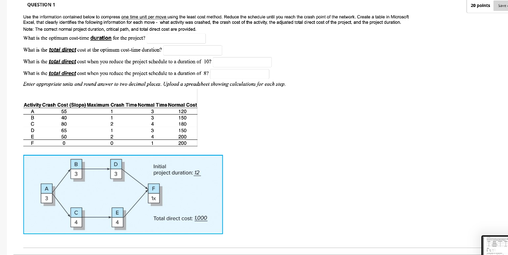 Please use excel with formulas Use the information contained below to