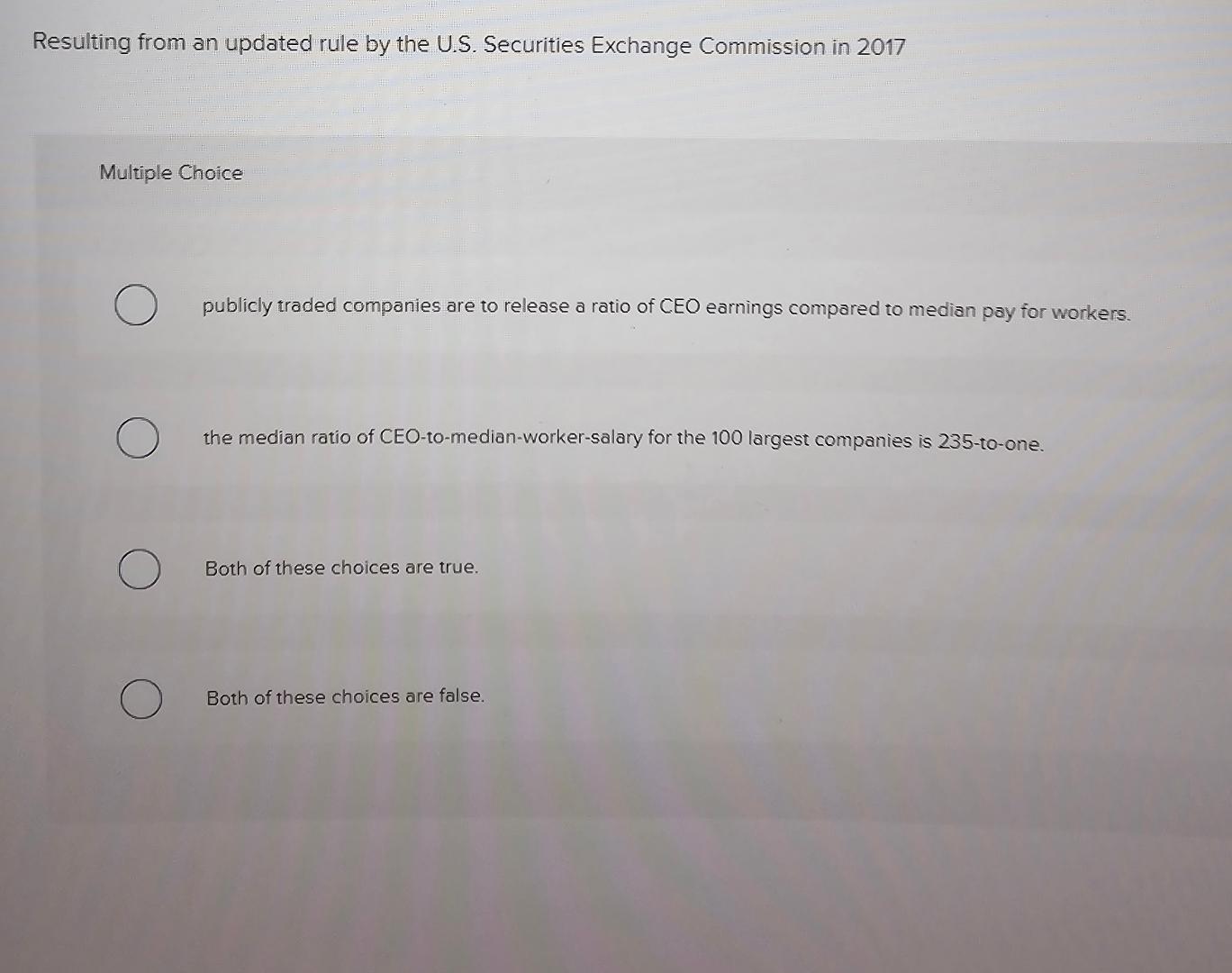  Resulting from an updated rule by the U.S. Securities Exchange Commission