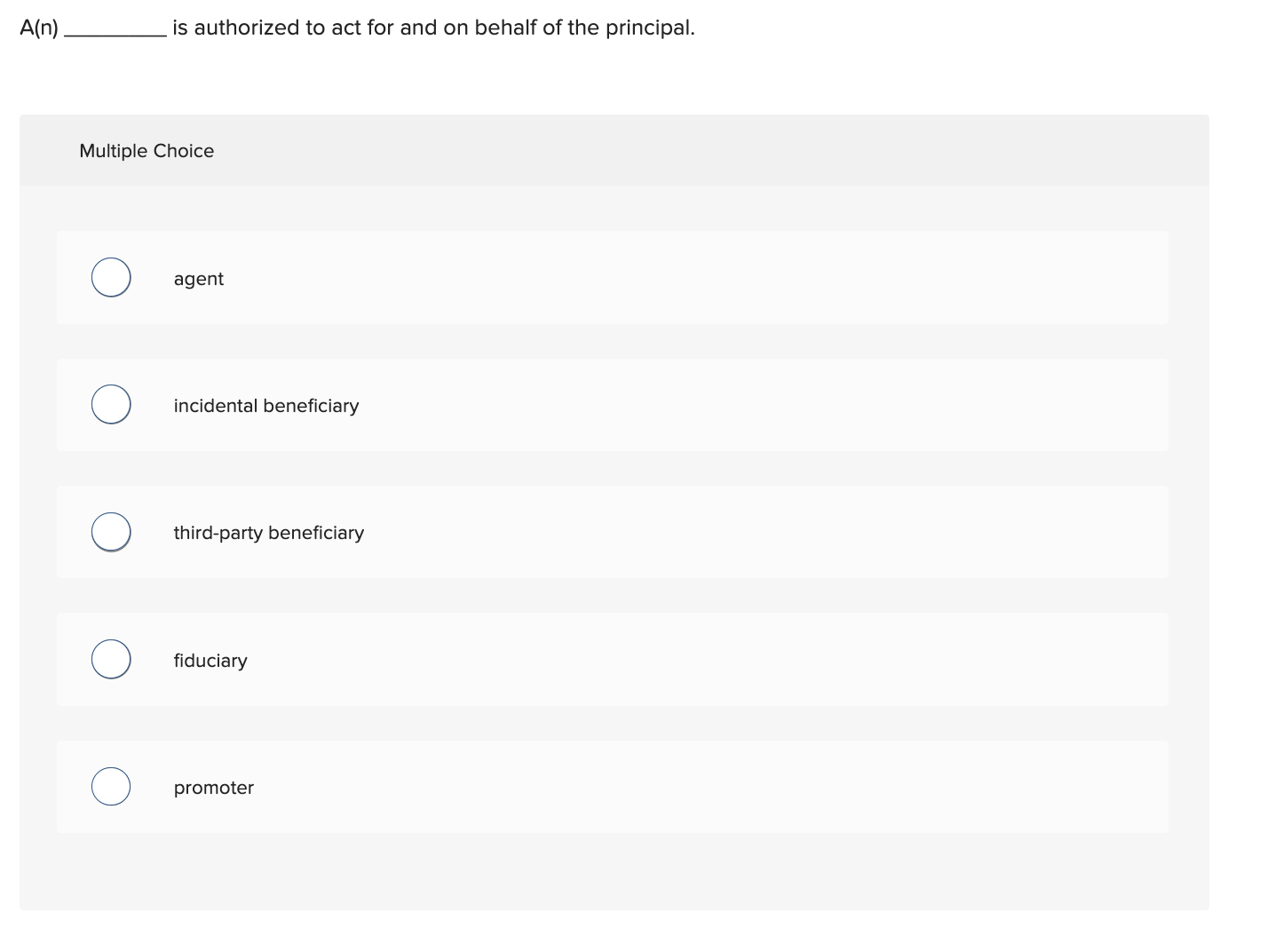  A(n), is authorized to act for and on behalf of the