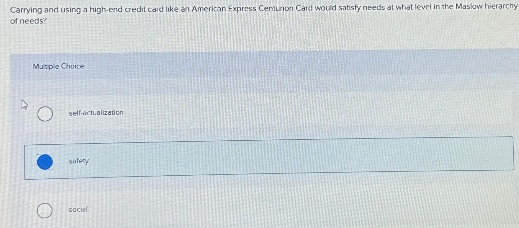  Carrying and using a high-end credit card like an American Express