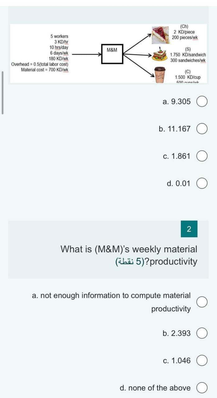 1 to 4 based on the :following information Medro \& Mariana serve