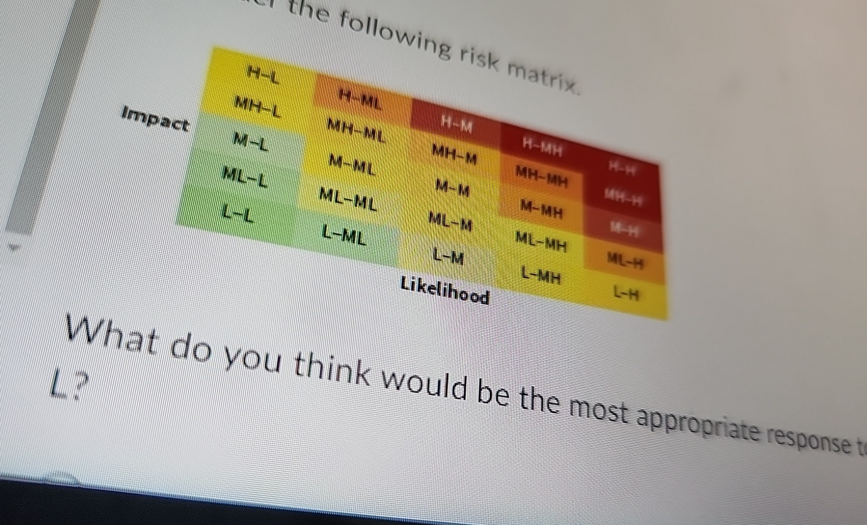  what do you think would be the most appropriate response to