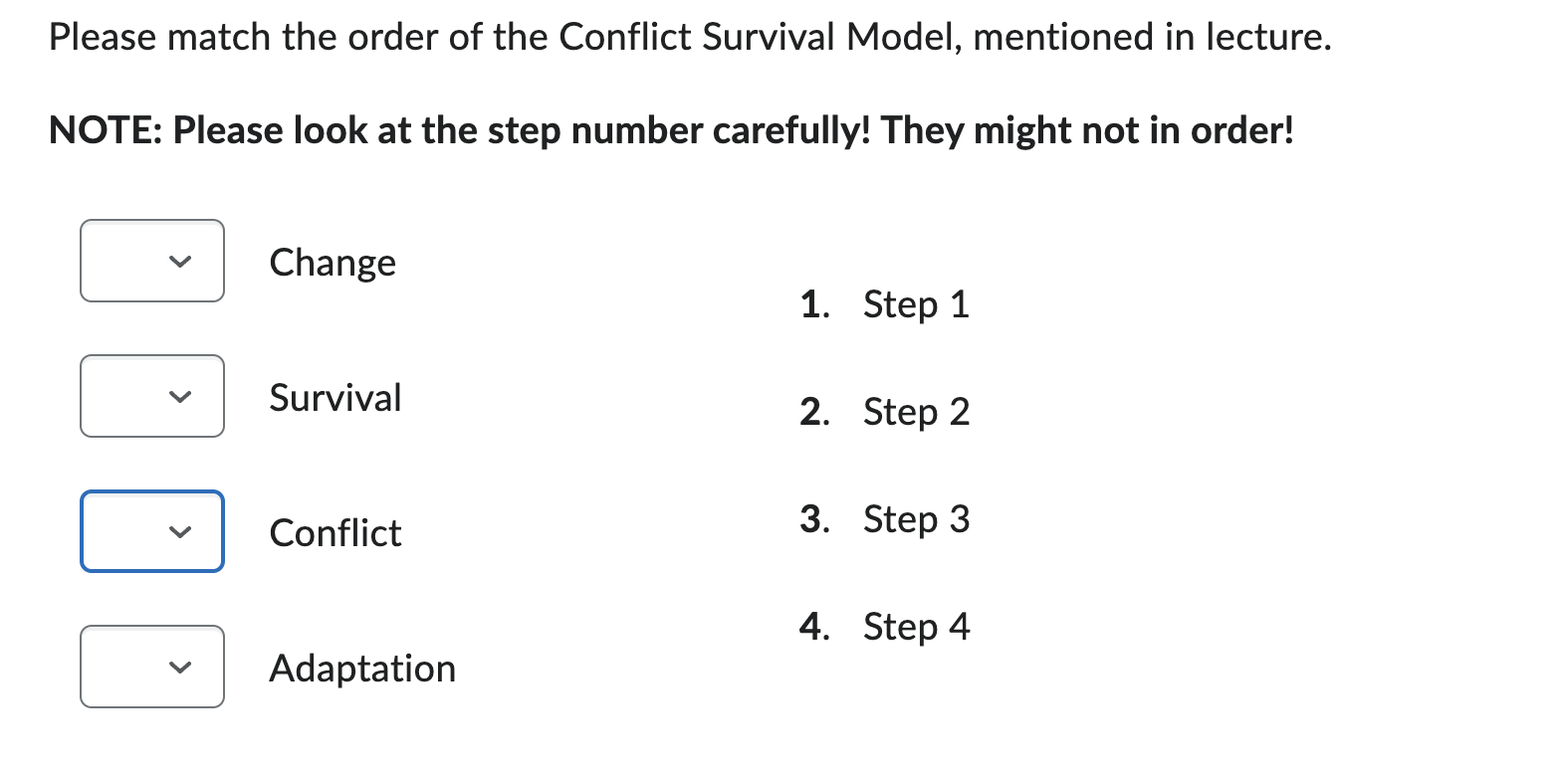help please with a and b a) b) Please match the order