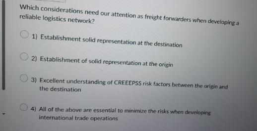  Which considerations need our attention as freight forwarders when developing a