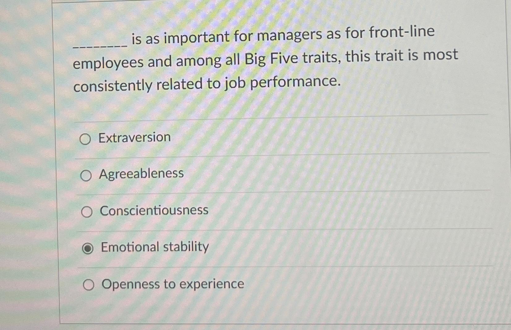  is as important for managers as for front-line employees and among