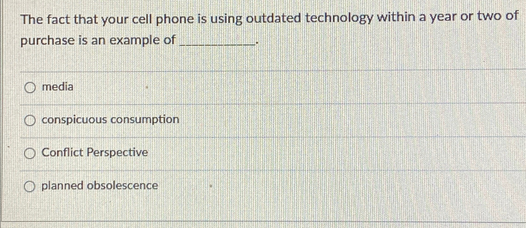  The fact that your cell phone is using outdated technology within