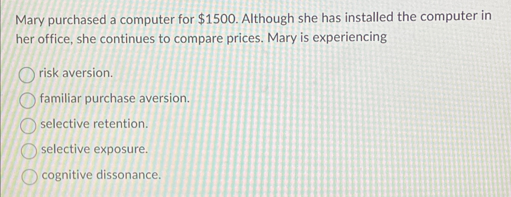  Mary purchased a computer for $1500. Although she has installed the