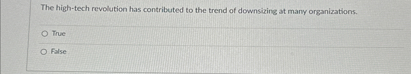  The high-tech revolution has contributed to the trend of downsizing at