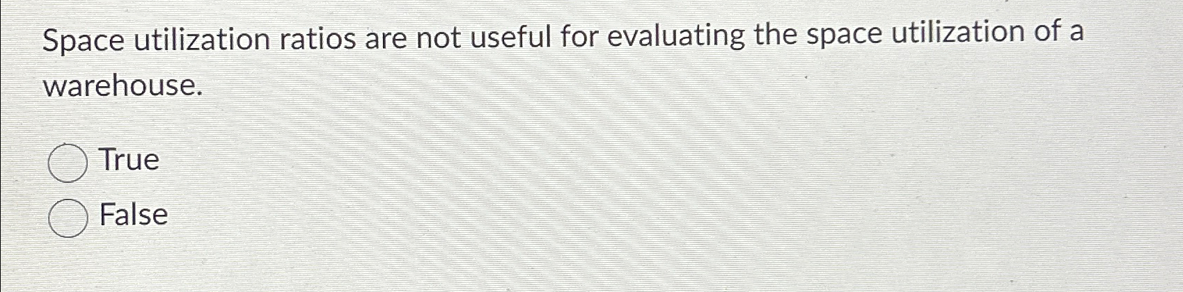  Space utilization ratios are not useful for evaluating the space utilization