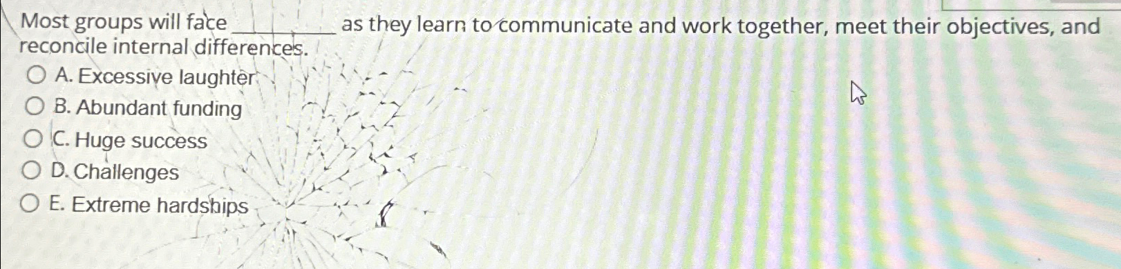  Most groups will face as they learn to communicate and work