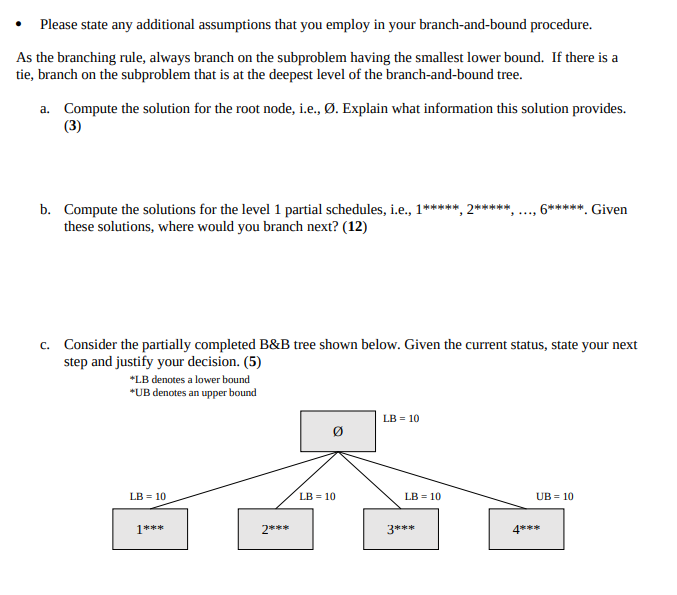 that a feasible solution to this problem cannot include preemption, but an
