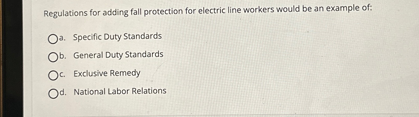  Regulations for adding fall protection for electric line workers would be