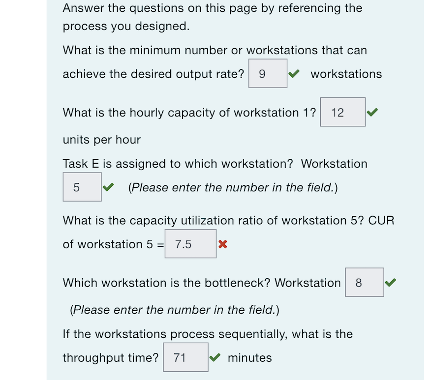 of worksation 5? please explain with steps . The table below provided