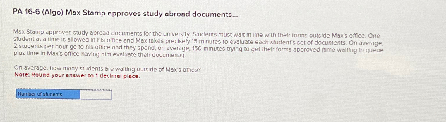  PA 16-6(Algo) Max Stamp approves study abroad documents... Max Stamp approves