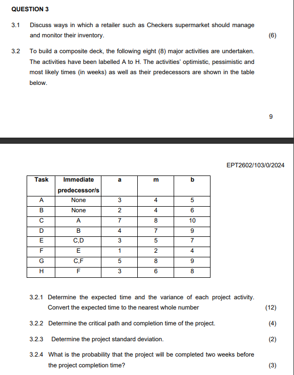  QUESTION 3 3.1 Discuss ways in which a retailer such as