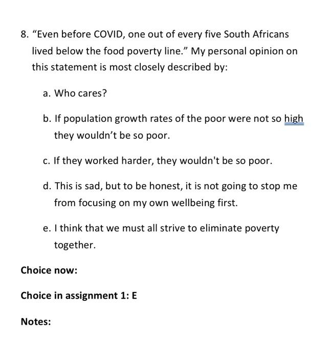 a. Who cares? b. This is what comes from a world population