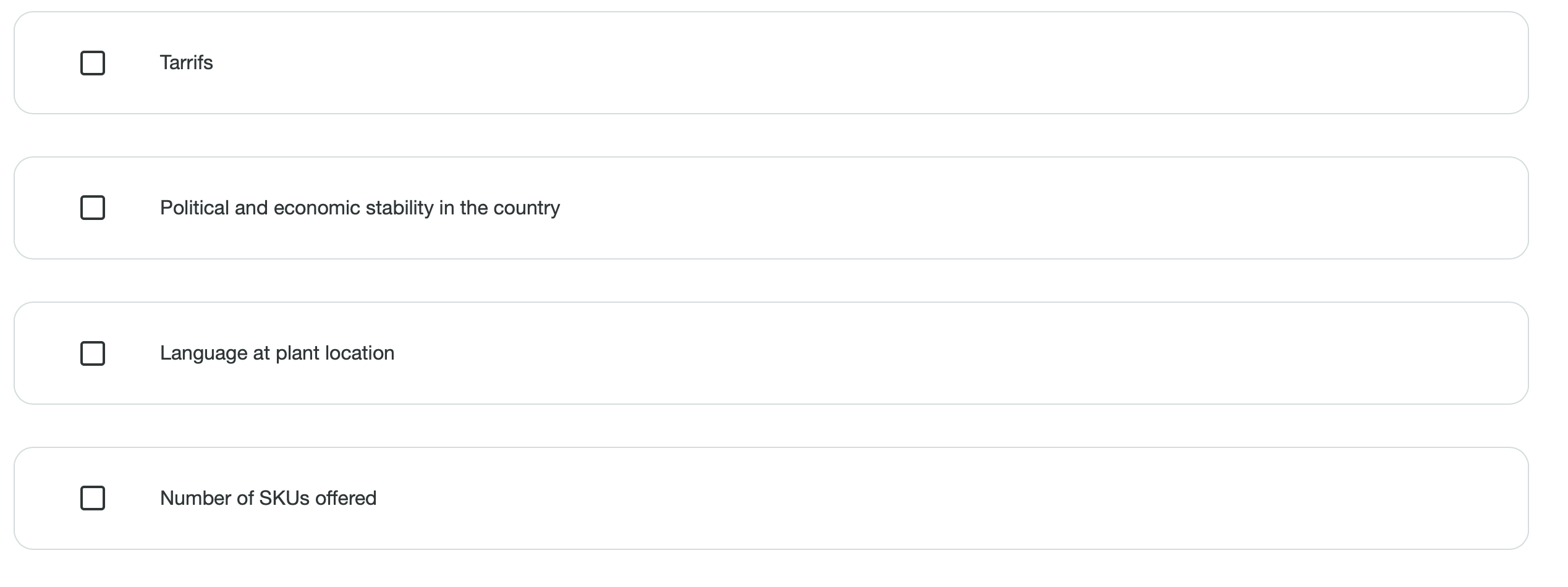 give good review! QUESTION 1 What factors do you need to consider