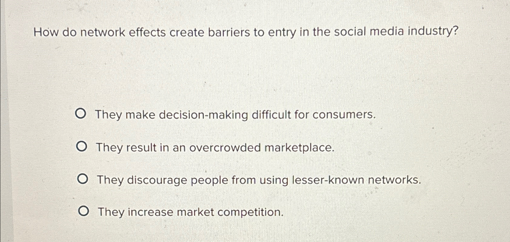  How do network effects create barriers to entry in the social