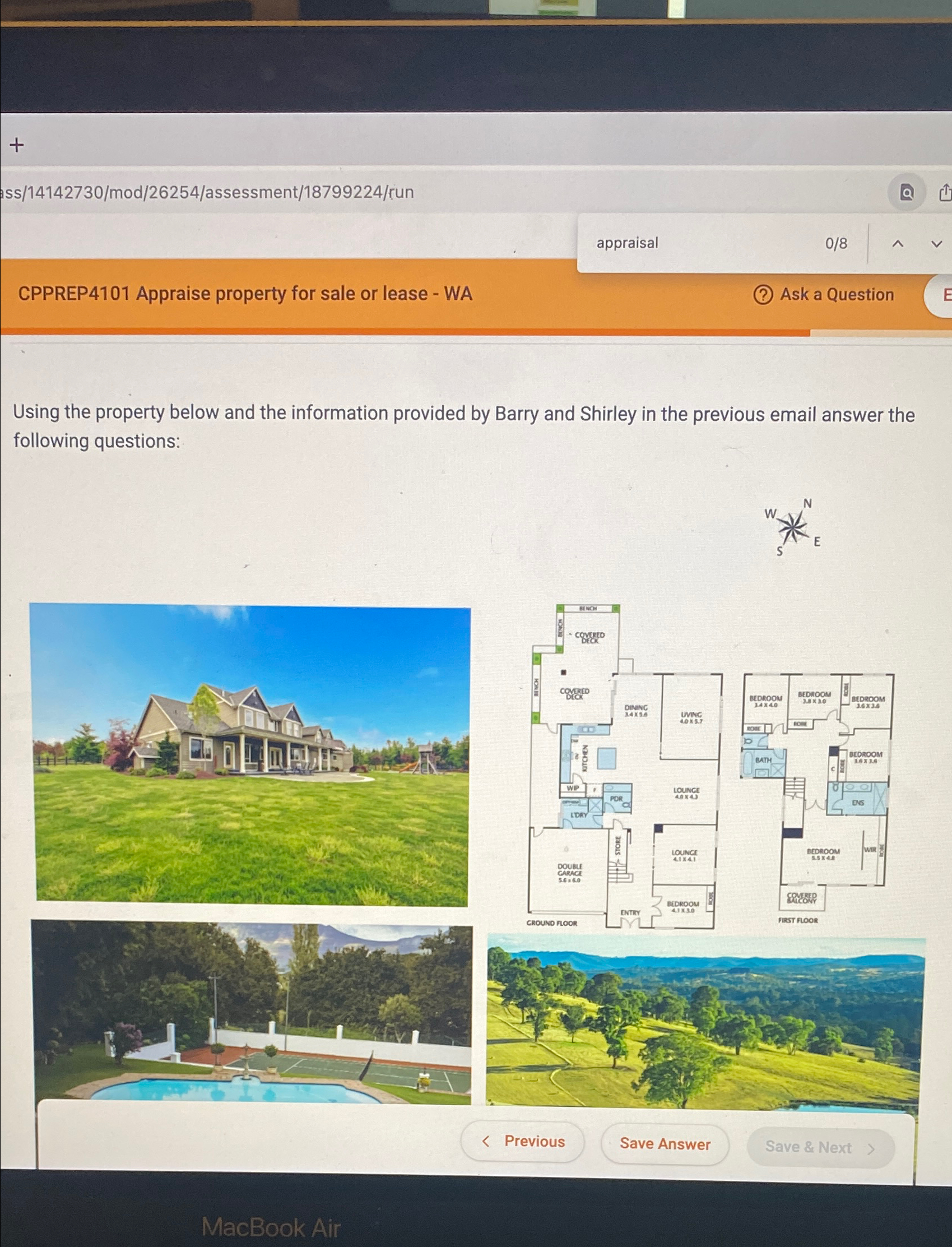  ass/14142730/mod/26254/assessment/18799224/run appraisal 08 CPPREP4101 Appraise property for sale or lease -