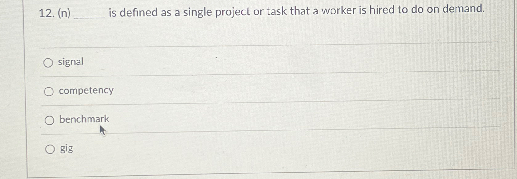  (n) is defined as a single project or task that a