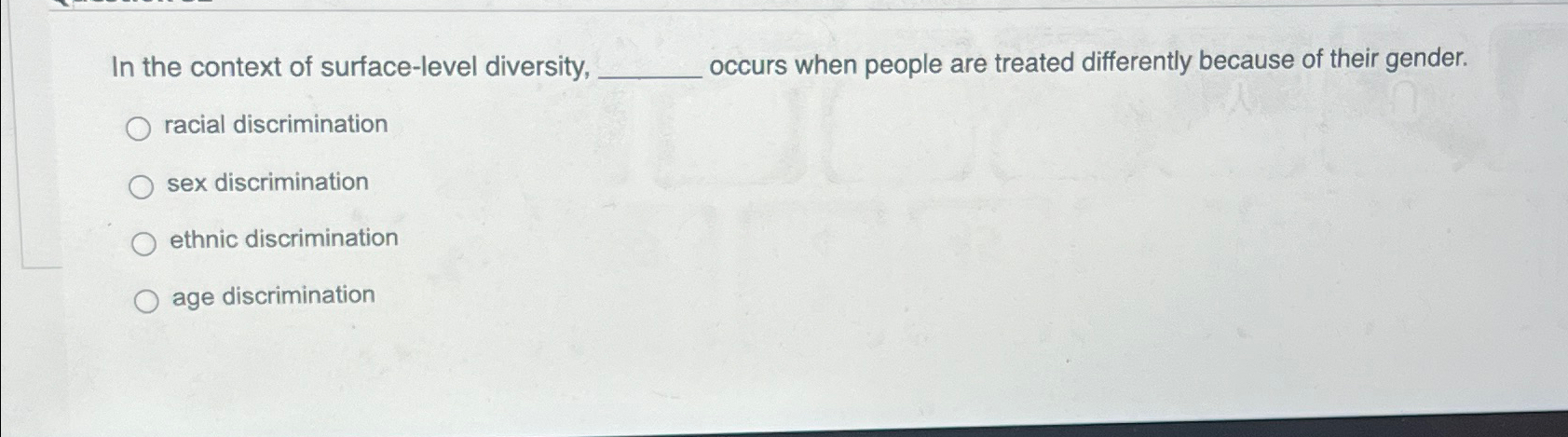  In the context of surface-level diversity, occurs when people are treated