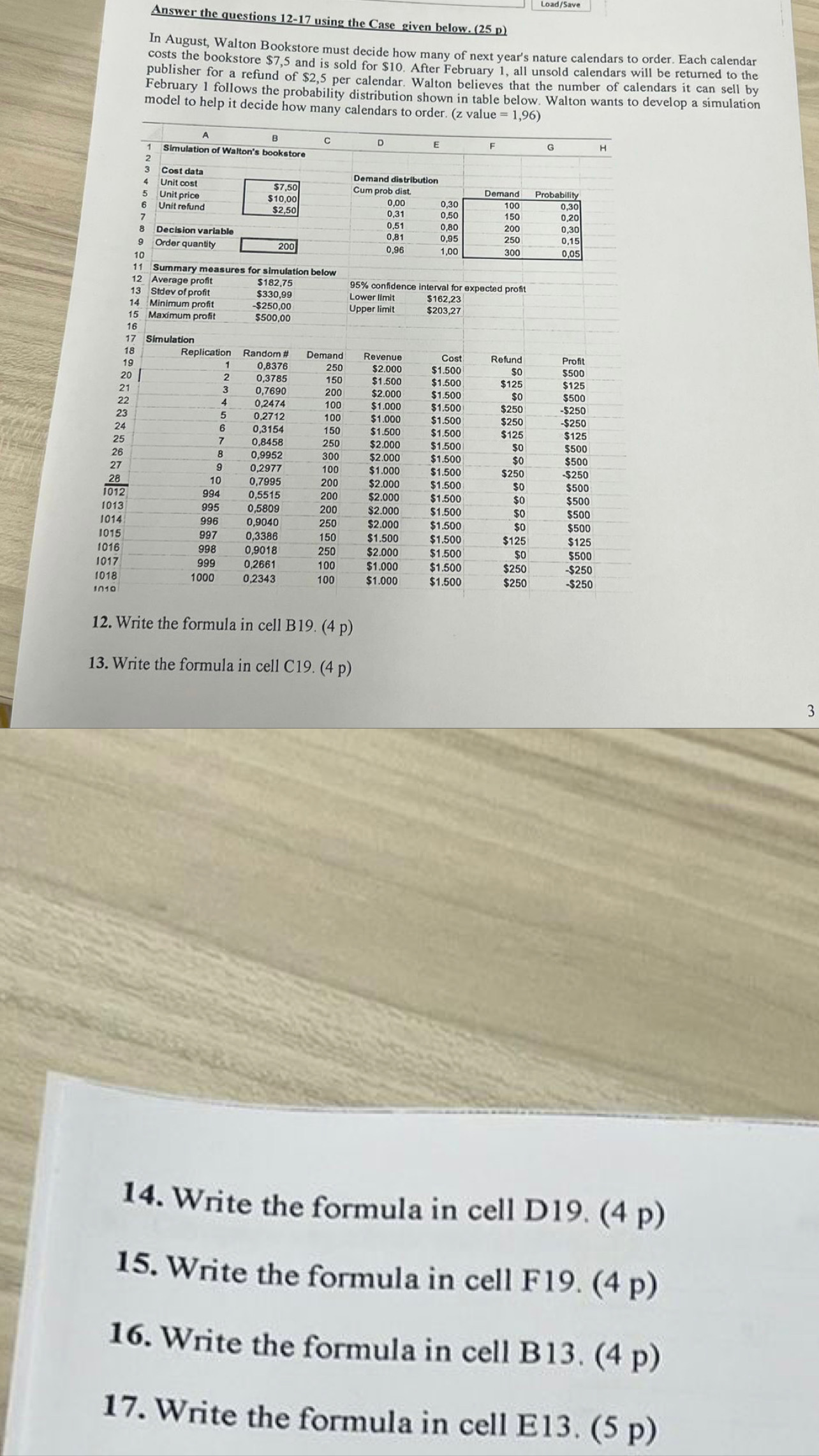  Answer the questions 12-17 using the Case given below. (25 p)