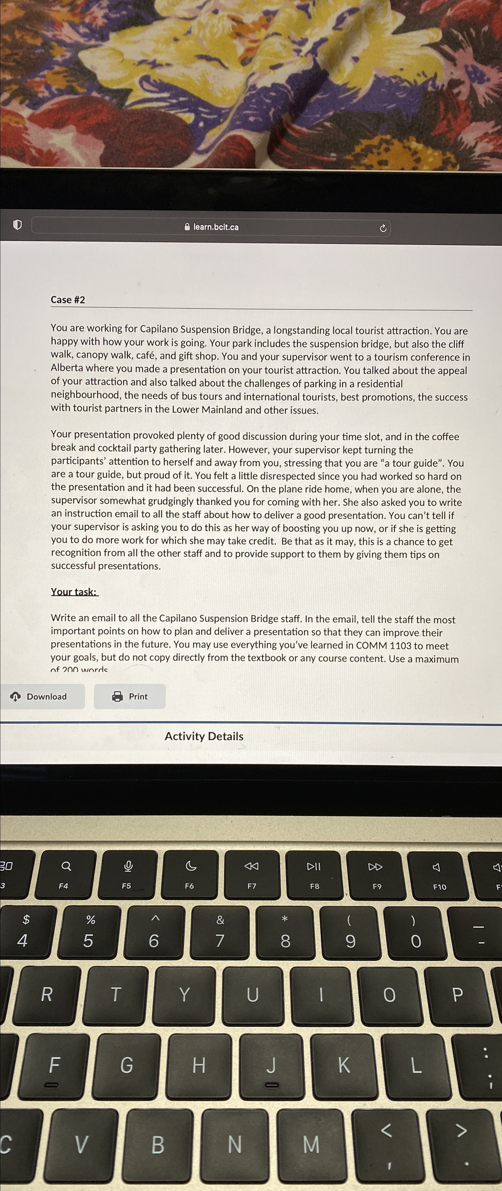  Case #2 You are working for Capilano Suspension Bridge, a longstanding