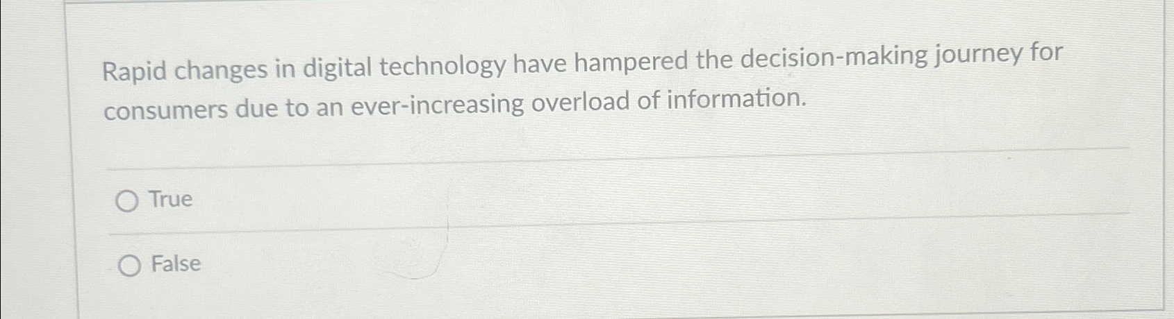  Rapid changes in digital technology have hampered the decision-making journey for