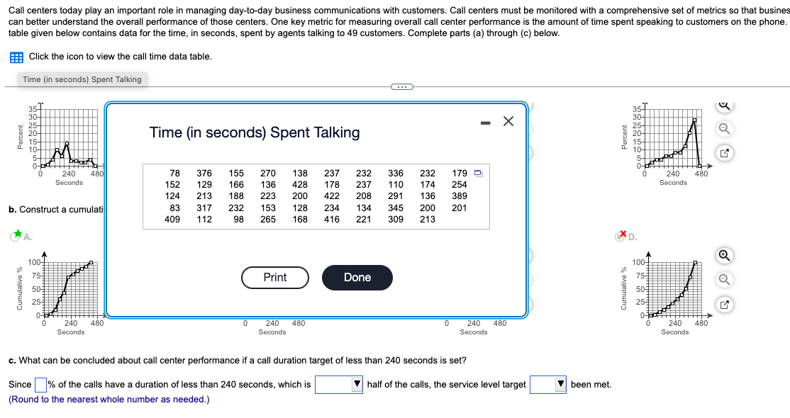 Please Solve For C. Call centers today play an important role in