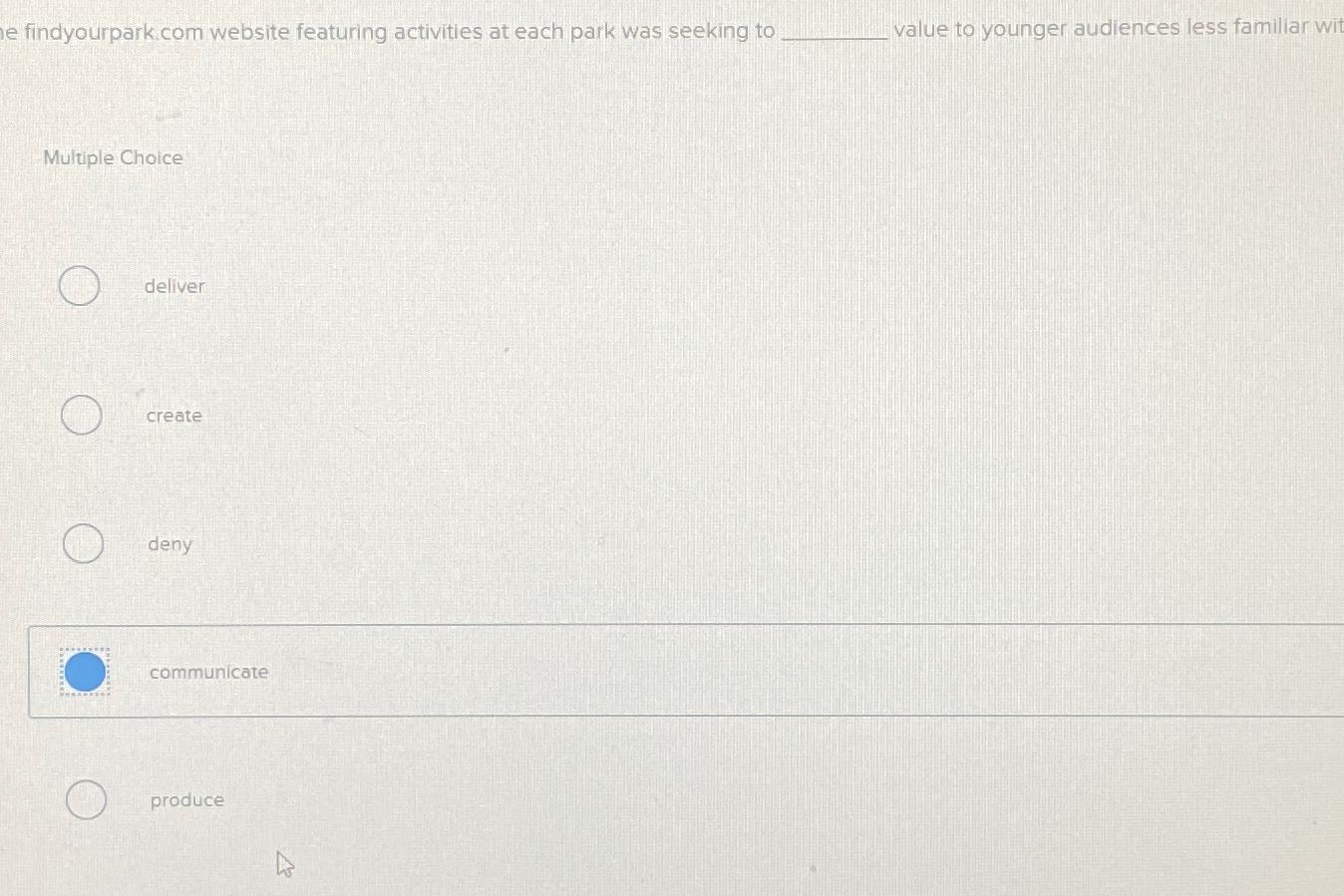  e findyourpark.com website featuring activities at each park was seeking to