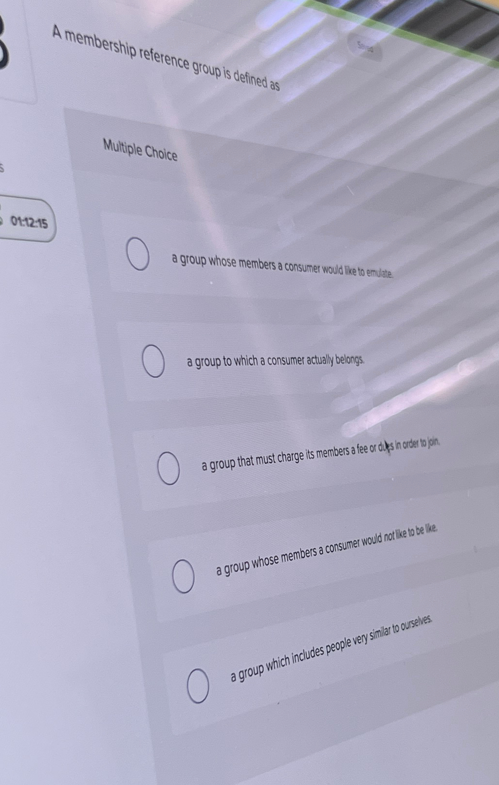  A membership reference group is defined as Multiple Choice a group