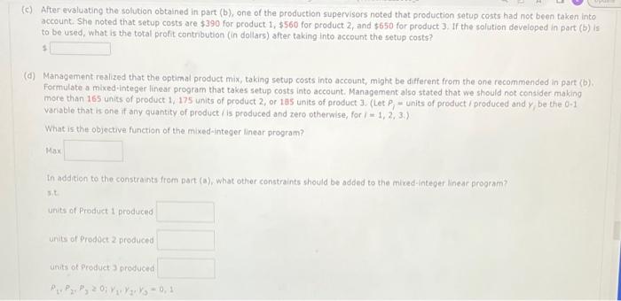 manufacturing operations in three departments: A, B, and C. The labor-hour requirements,