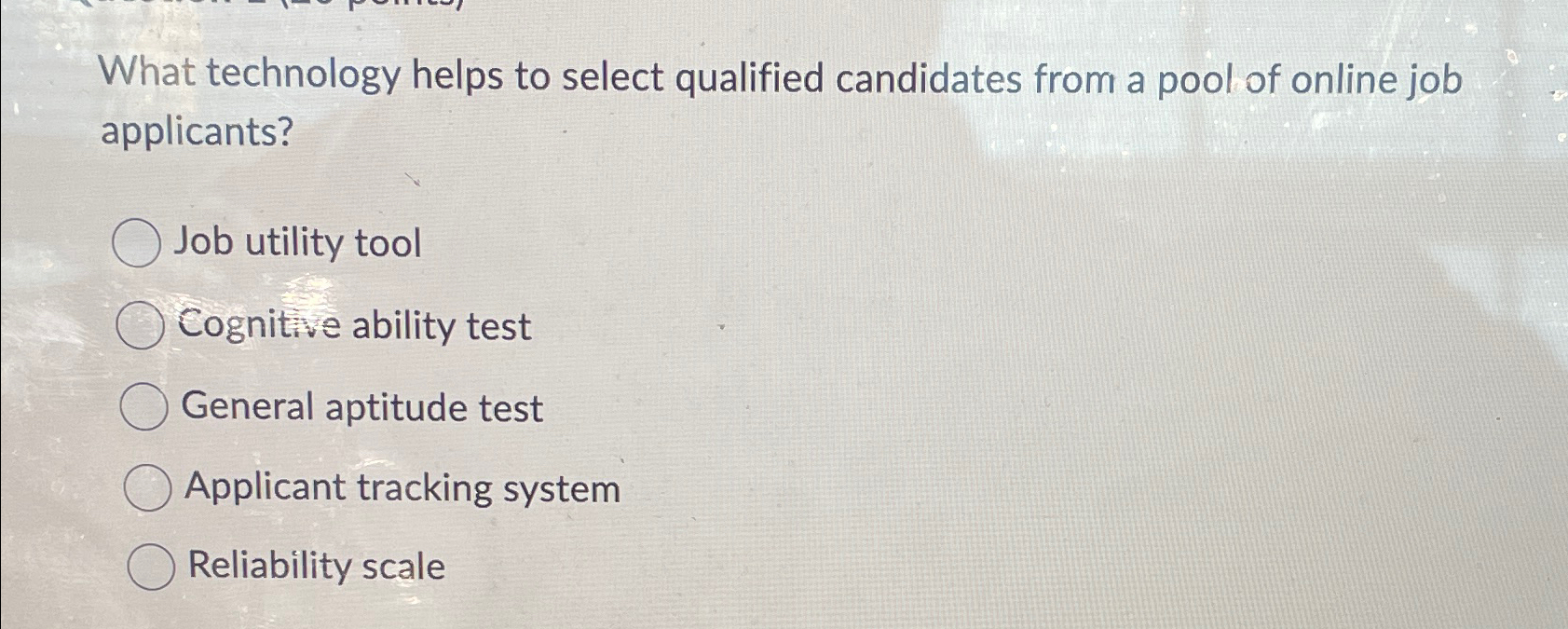  What technology helps to select qualified candidates from a pool of