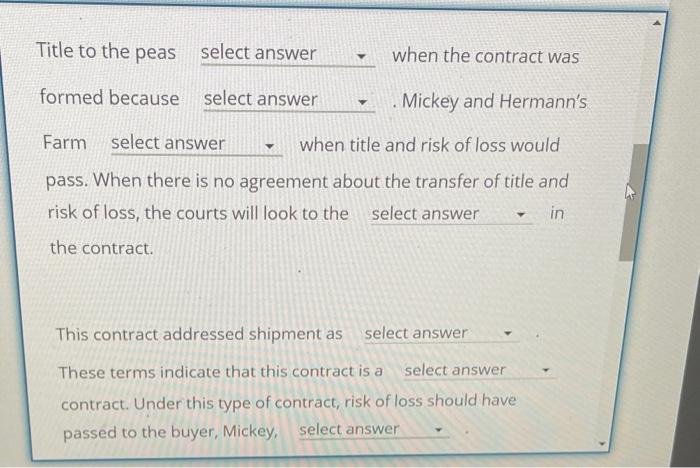 before the title and risk of loss pass from the seller to