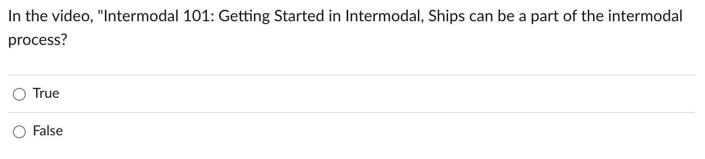 or more modes of transportation in conveying goods Involves 1 mode of
