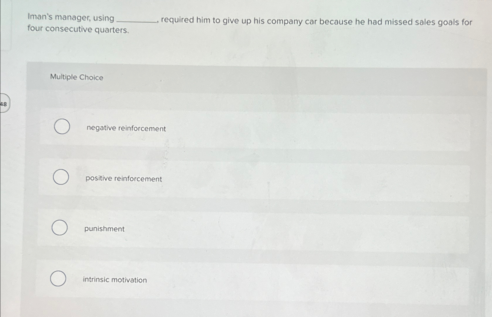  Iman's manager, using four consecutive quarters. required him to give up