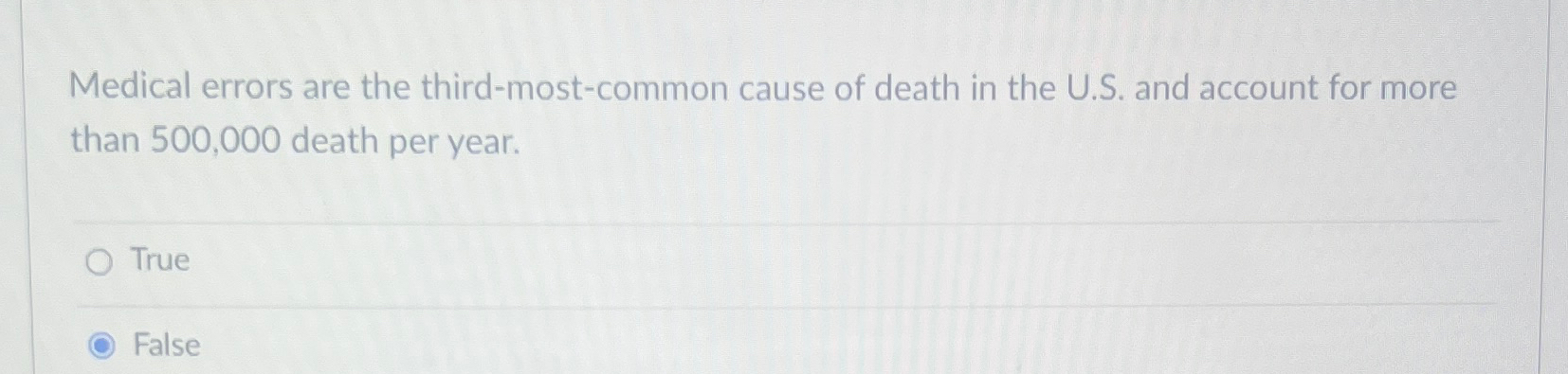  Medical errors are the third-most-common cause of death in the U.S.