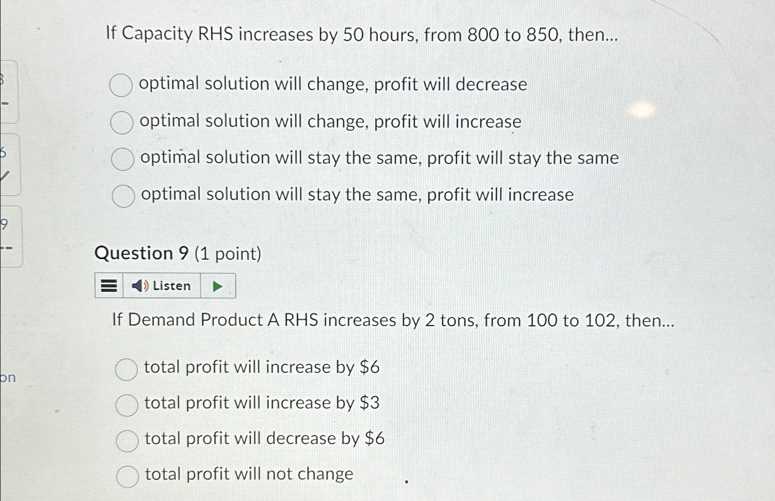 If Capacity RHS increases by 50 hours, from 800 to 850,