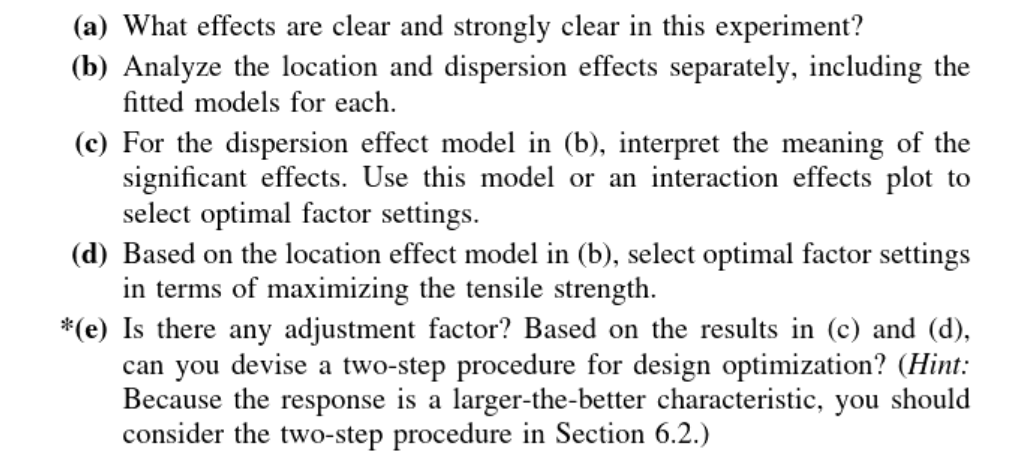 two levels. The last factor is qualitative, while the others are quantitative.
