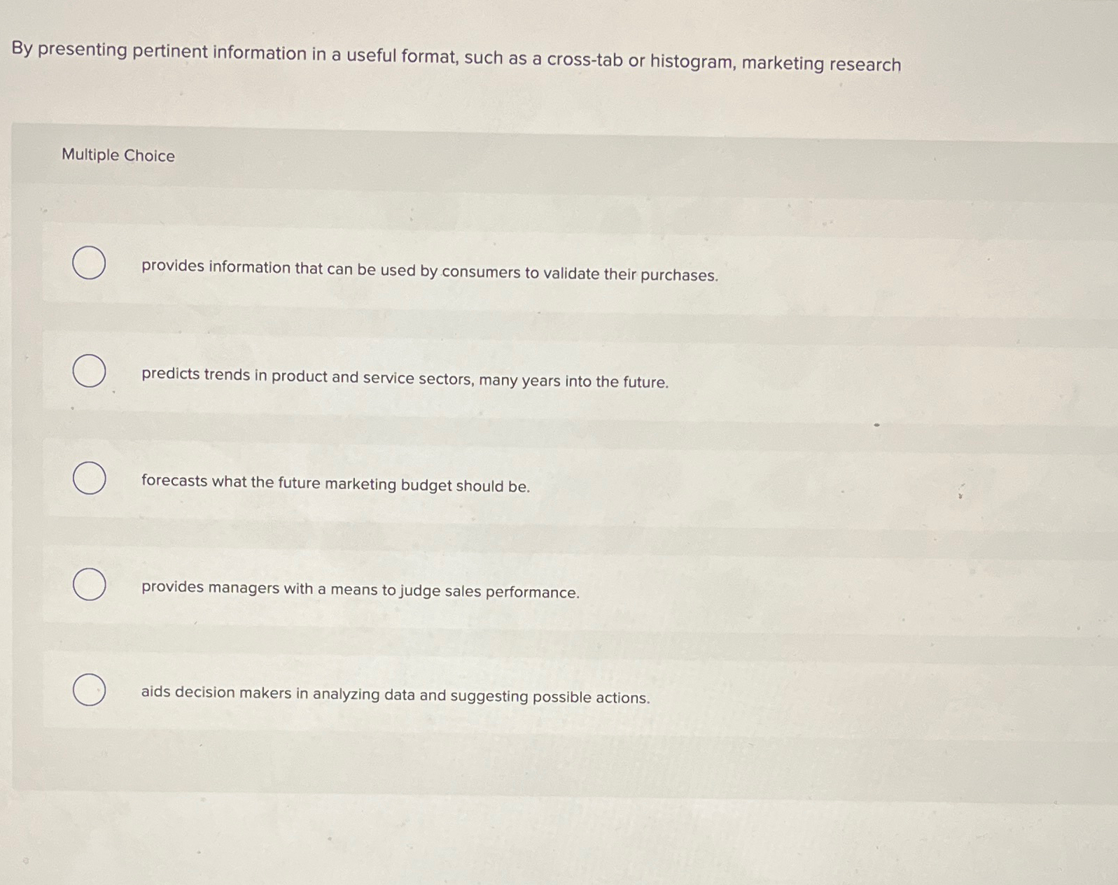  By presenting pertinent information in a useful format, such as a