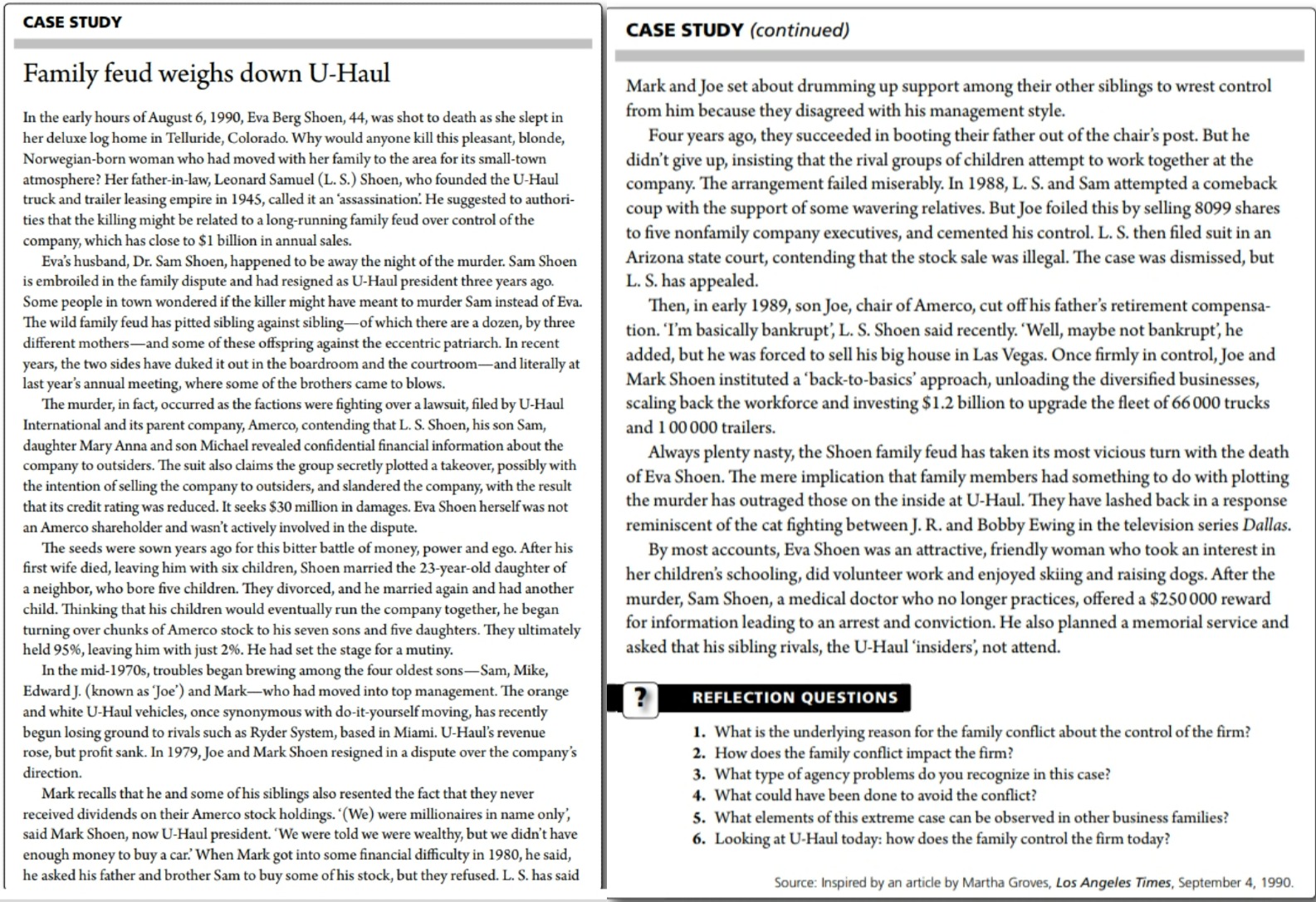  Please read the case study and answer the following reflection questions.