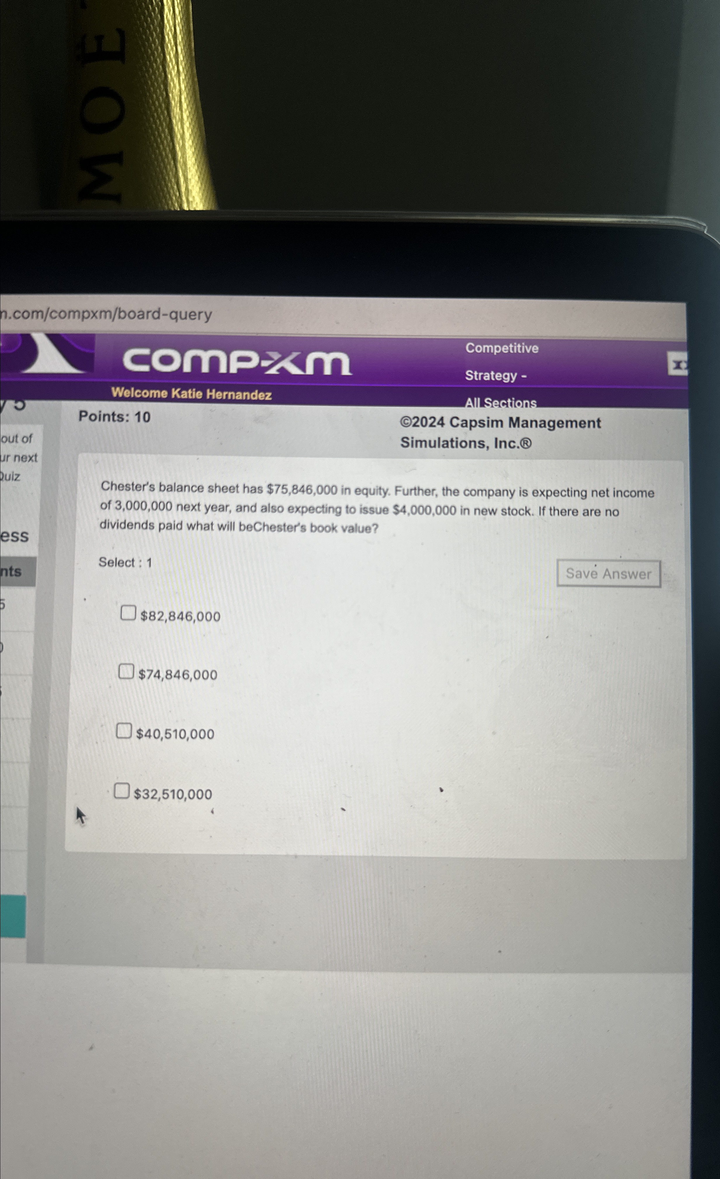  n.com/compxm/board-query Competitive Strategy - x comp:rm Welcome Katie Hernandez All Sections