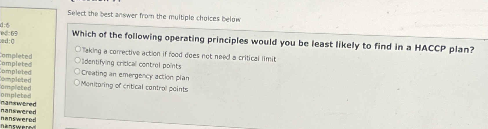  Select the best answer from the multiple choices below Which of