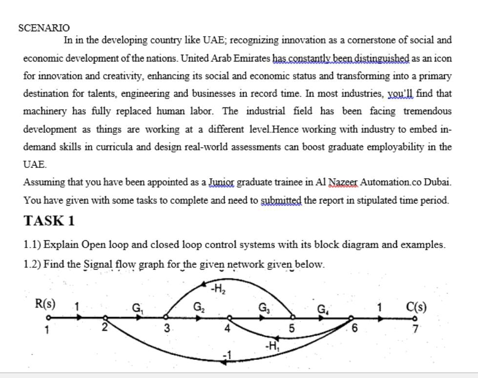  SCENARIO In in the developing country like UAE; recognizing innovation as