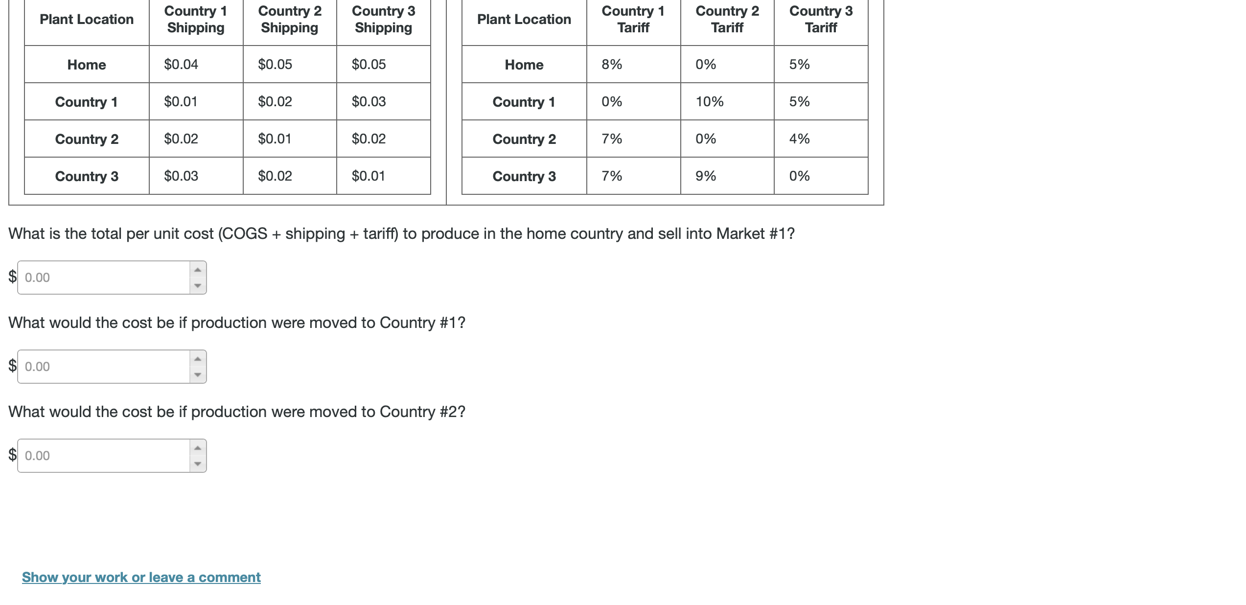 and thumbs up! Show all work. Use the tables to answer questions