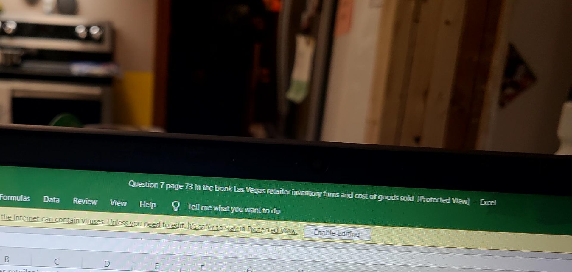  Formulas Data Review ViewBthe Internet can contain viruSes. Unless you need