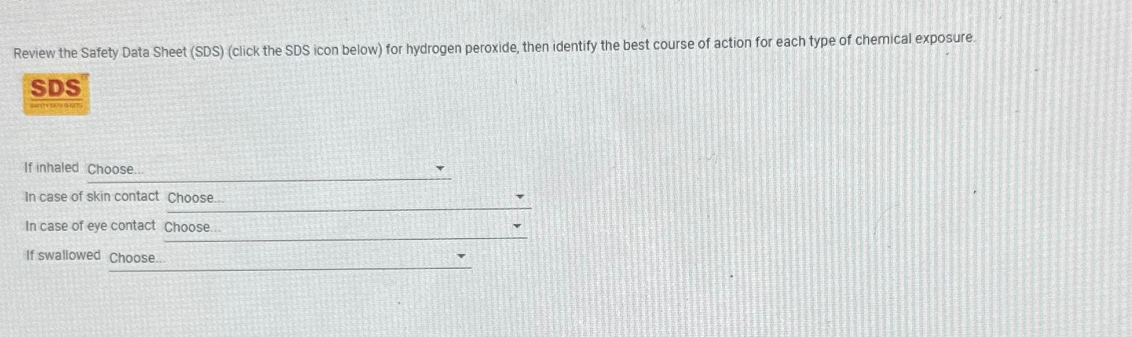  Review the Safety Data Sheet (SDS)(click the SDS icon below) for
